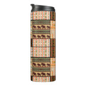 Patchwork seamless african ornamental pattern text thermosbeker (Geroteerd rechts)