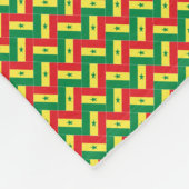 Patchwork Senegal Vlag Patroon Fleece Deken (Hoek)