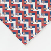 Patchwork Servië Vlag Patroon Fleece Deken (Hoek)