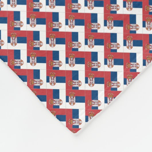 Patchwork Servië Vlag Patroon Fleece Deken (Hoek)