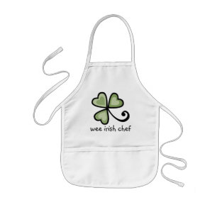 Patchwork Shamrock Hearts Kinder Schort