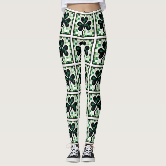 Patchwork Shamrock Leggings (Voorkant)
