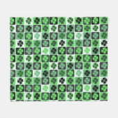 Patchwork Shamrocks Fleece Deken (Voorkant (Horizontaal))