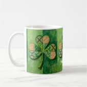 Patchwork Shamrocks St. Patrick's Day Koffiemok (Links)