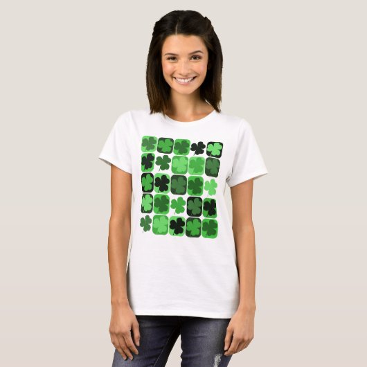 Patchwork Shamrocks T-shirt (Voorkant volledig)