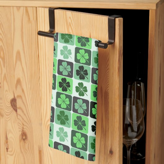 Patchwork Shamrocks Theedoek (Derde Gevouwen)