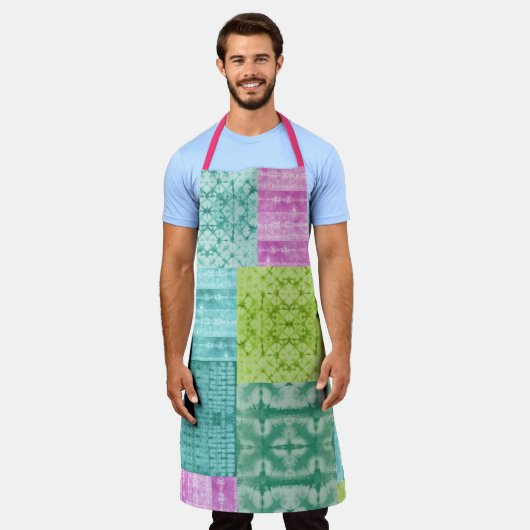 Patchwork Shibori Schort (Gedragen)