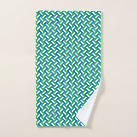 Patchwork Sierra Leone Vlag Patroon Bad Handdoek (Handdoek)