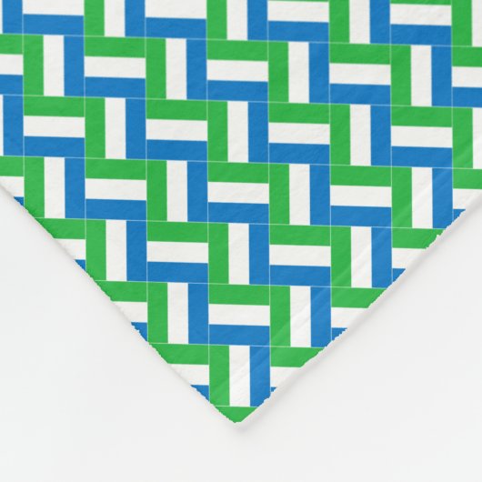 Patchwork Sierra Leone Vlag Patroon Fleece Deken (Hoek)