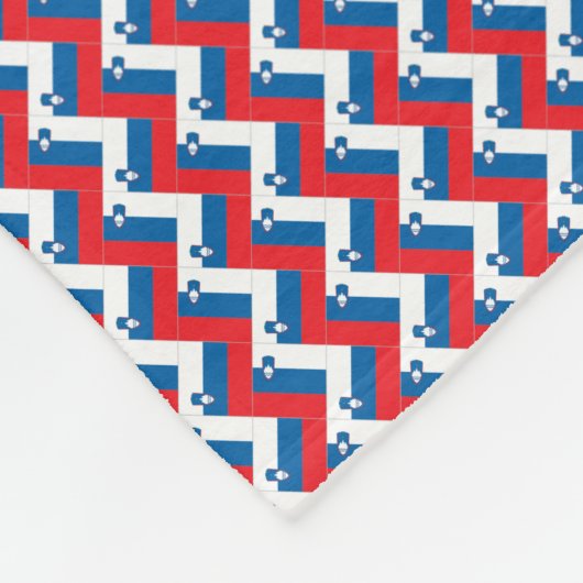 Patchwork Slovenië Vlag Patroon Fleece Deken (Hoek)