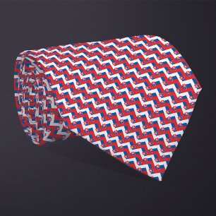 Patchwork Slovenië Vlag Patroon Stropdas