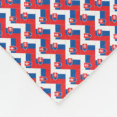 Patchwork Slowakije Vlag Patroon Fleece Deken (Hoek)