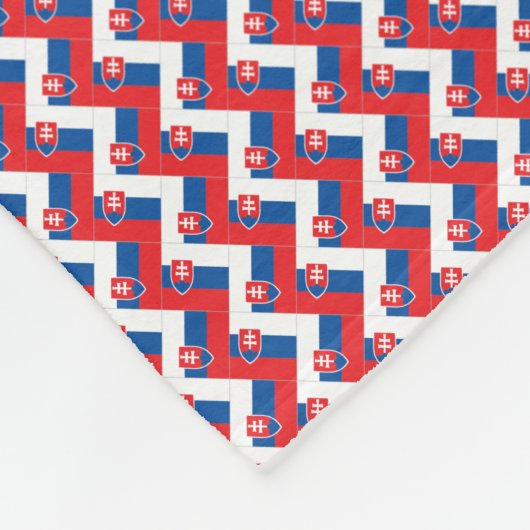 Patchwork Slowakije Vlag Patroon Fleece Deken (Hoek)