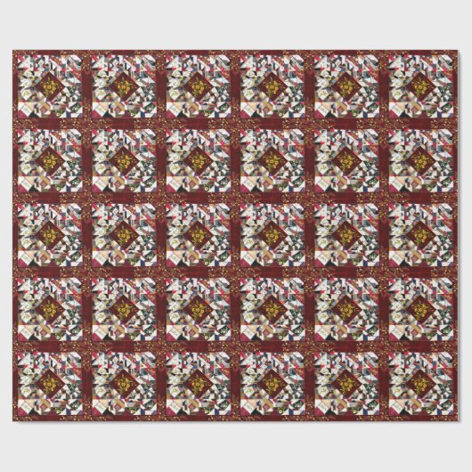  patchwork sluit Floral Wrapping Paper af Cadeaupapier (Vlak)