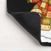 Patchwork Sneeuwman Retro Grappige Sneeuwman Vakan Muismat (Hoek)