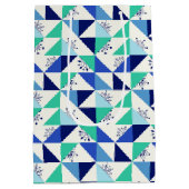 Patchwork sneeuwvlokken - Lichte achtergrond - Gif Medium Cadeauzakje (Achterkant)