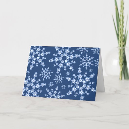 Patchwork Snowflake Blizzard Feestdagen Kaart (Voorkant)