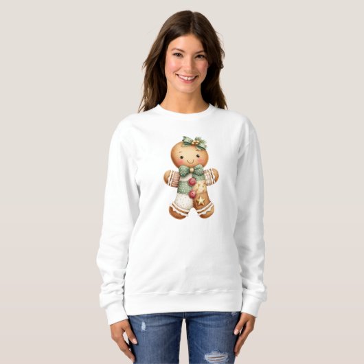 Patchwork Snowman Christmas Trui (Voorkant volledig)