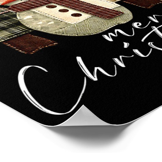 Patchwork Snowman,patchwork Christmas Tree Funny G Poster (Hoek)