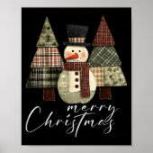 Patchwork Snowman,patchwork Christmas Tree Funny G Poster (Voorkant)