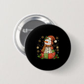 Patchwork Snowman Preppy Girly Christmas Xmas Holi Ronde Button 5,7 Cm (Voorkant /achterkant)