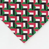 Patchwork Soedan Vlag Patroon Fleece Deken (Hoek)