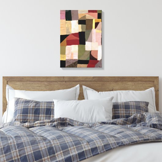 Patchwork (Son's Cradle) | Sonia Delaunay | Canvas Afdruk (Insitu (Slaapkamer))