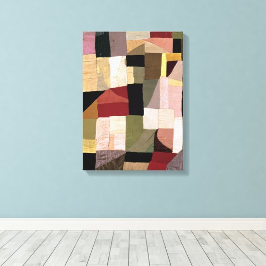 Patchwork (Son's Cradle) | Sonia Delaunay | Canvas Afdruk (Insitu (Houten vloer))