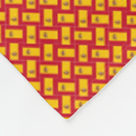 Patchwork Spanje Vlag Patroon Fleece Deken