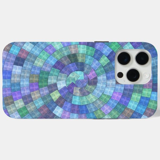Patchwork Spiraal Quilt iphone Stoer Case-Mate iPhone Case (Achterkant (horizontaal))