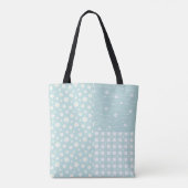 Patchwork Spring Light Turquoise Pattern Canvas ta Tote Bag (Achterkant)