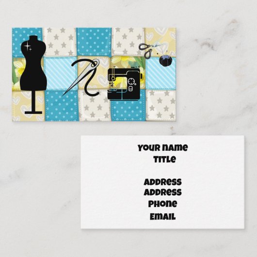 Patchwork Standard, 3,5 x 2,0-inch Visitekaartje (Voorkant / Achterkant)