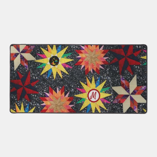 Patchwork Star Quilt Patroon Bureaumat (Voorkant)