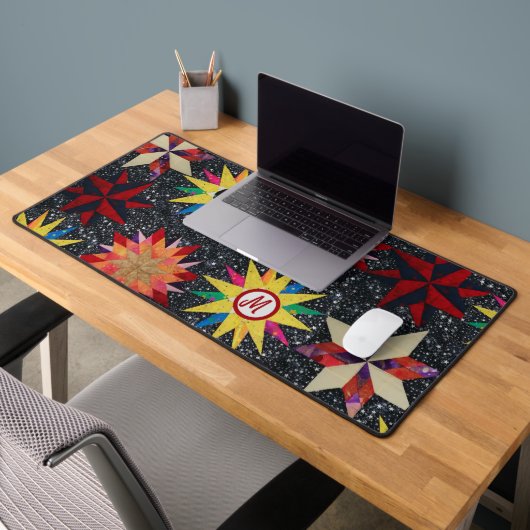 Patchwork Ster Dekentpatroon Bureaumat (Kantoor 2)