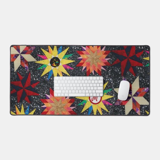 Patchwork Ster Dekentpatroon Bureaumat (Keyboard & Muis)