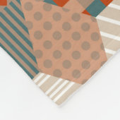 Patchwork Sterren Bruin Groen Fleece Deken (Hoek)