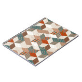 Patchwork Sterren Bruin Groen Notitieboek (Linkerzijde)