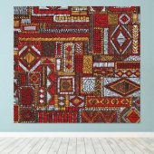 Patchwork stijl geborduurde etnische print (Insitu (Houten vloer))