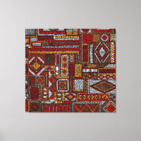 Patchwork stijl geborduurde etnische print