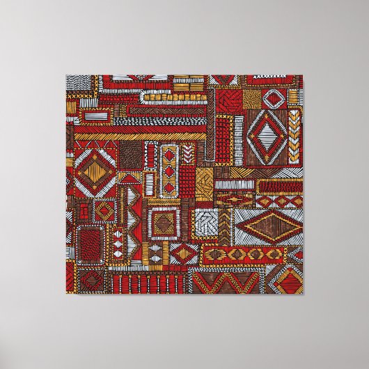 Patchwork stijl geborduurde etnische print (Voorkant)