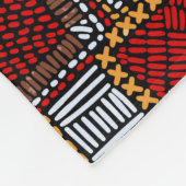 Patchwork stijl geborduurde etnische print fleece deken (Hoek)