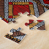 Patchwork stijl geborduurde etnische print legpuzzel (Zijkant)