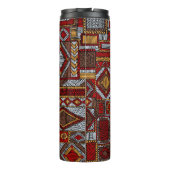 Patchwork stijl geborduurde etnische print thermosbeker (Achterkant)
