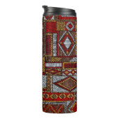 Patchwork stijl geborduurde etnische print thermosbeker (Geroteerd rechts)