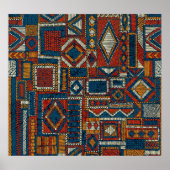 Patchwork stijl geborduurde  print (Voorkant)