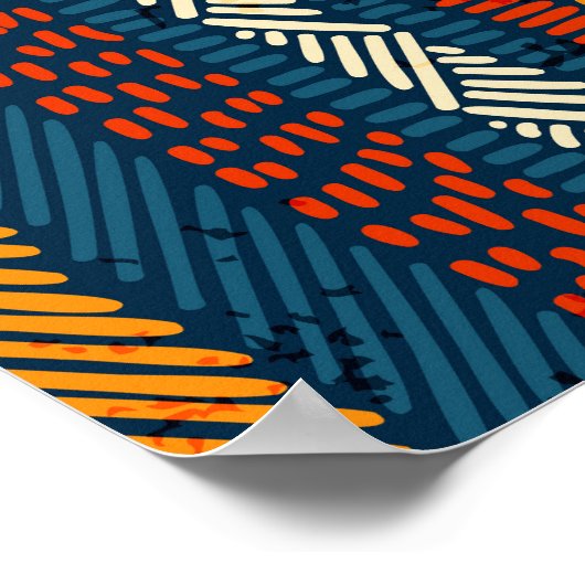 Patchwork stijl geborduurde  print (Hoek)