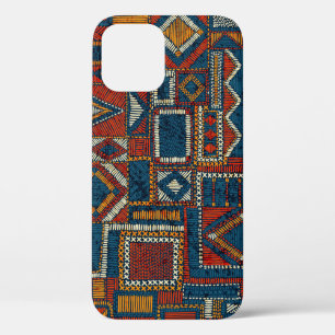 Patchwork stijl geborduurde print Case-Mate iPhone case