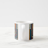 Patchwork stijl geborduurde print espresso kop (Achterkant)