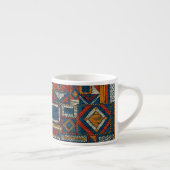 Patchwork stijl geborduurde print espresso kop (Rechts)
