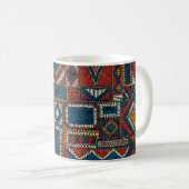 Patchwork stijl geborduurde  print koffiemok (Voorkant rechts)